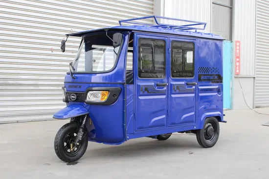 2025 Senka 6 Passengers Closed Body Battery Auto Rickshaw Tuk Tuk Electric Tricycle 