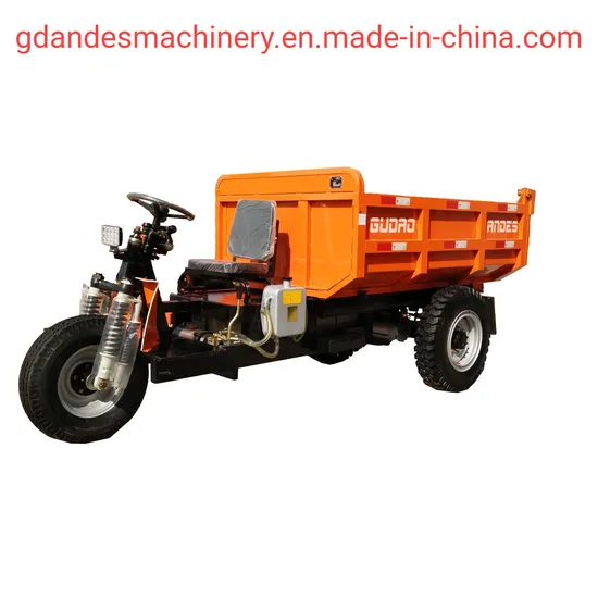 3 Kw 7 Kw Motor 1 Ton 2 Ton 3 Ton Hydraulic Three Wheel Electric Dump Mini Truck Cargo Tricycle 48V 60V 72V Batteries 