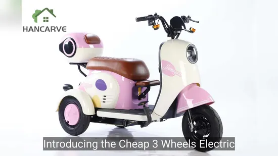 Cheap 3 Wheels Electric Passenger Tricycle with Windshield Wiper Adult 