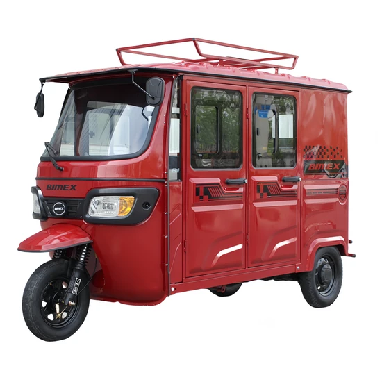 2025 Senka 6 Passengers Closed Body Battery Auto Rickshaw Tuk Tuk Electric Tricycle 