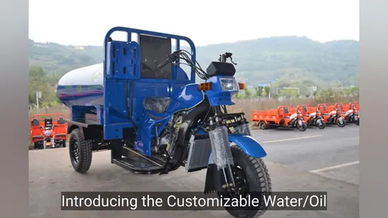 Customizable Water/Oil Tank Cargo Loading Tricycle for Delivery/Three Wheel Motorcycle 