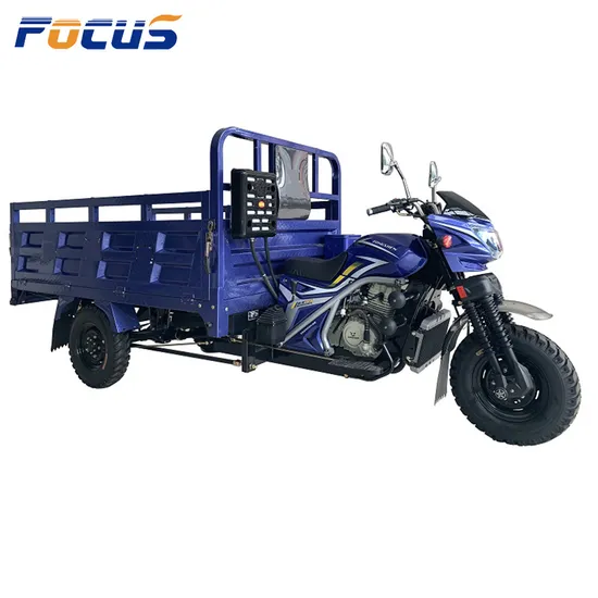 Water Cooling Fuel 200cc Cargo Motor Tricycle with Strength Delivery Van 