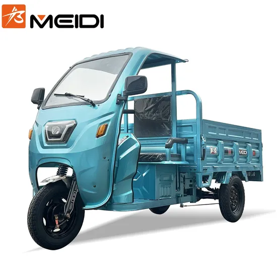 Meidi China New 1200W Motor Cheap Three Wheeler 3 Wheel Agricultural Trike Adult Motorcycle Triciclo Eletrico Cargo Vehicle Electric Tricycle with Shed Roof 