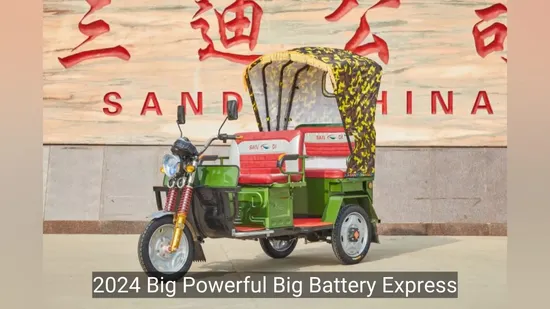 2024 Big Powerful Big Battery Express Delivery 3 Wheels Electric Tricycle 